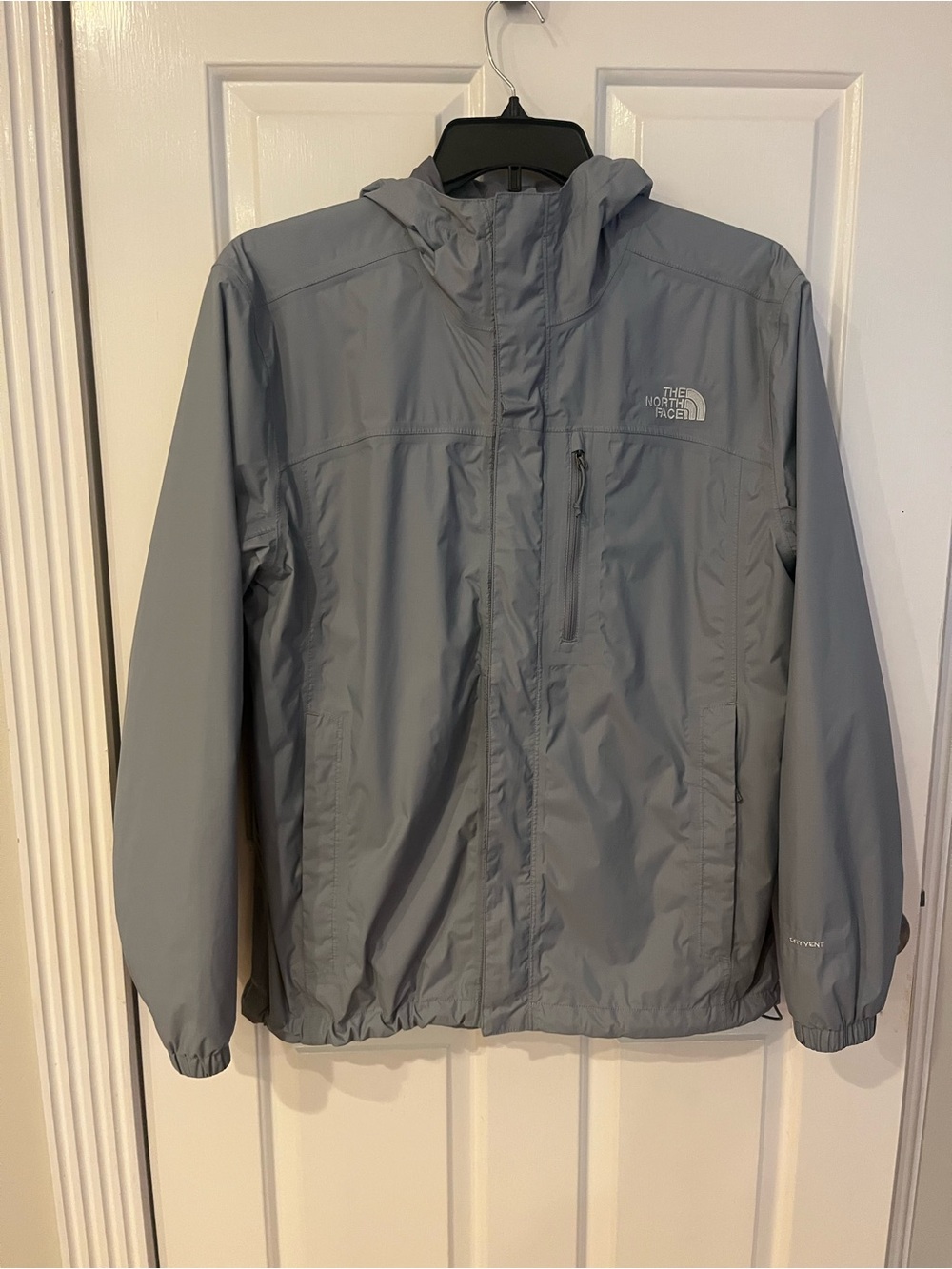 The North Face Men's Antora Hooded Rain Shell Jacket - Light Gray